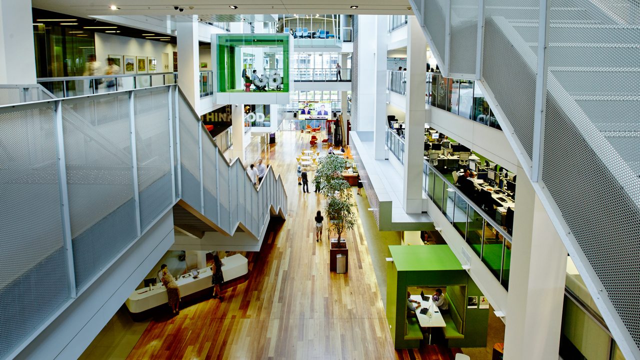 Lobby of Finflex's Shelley Street office in Sydney, Australia